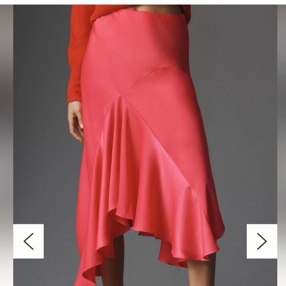 Anthropologie Dresses & Skirts - Anthropologie Hot Pink Asymmetrical Skirt